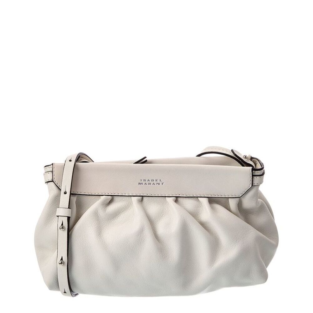 Isabel Marant Luz Small Leather Pouch, White